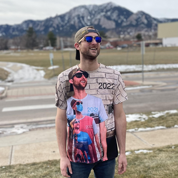 Shirtception - my favorite gift every year from my brother Were now at level 