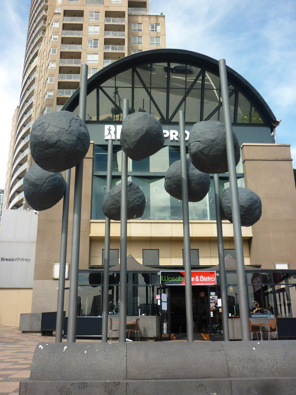 Shitty art installations literal edition Poo on Sticks Kings Cross Sydney Australia
