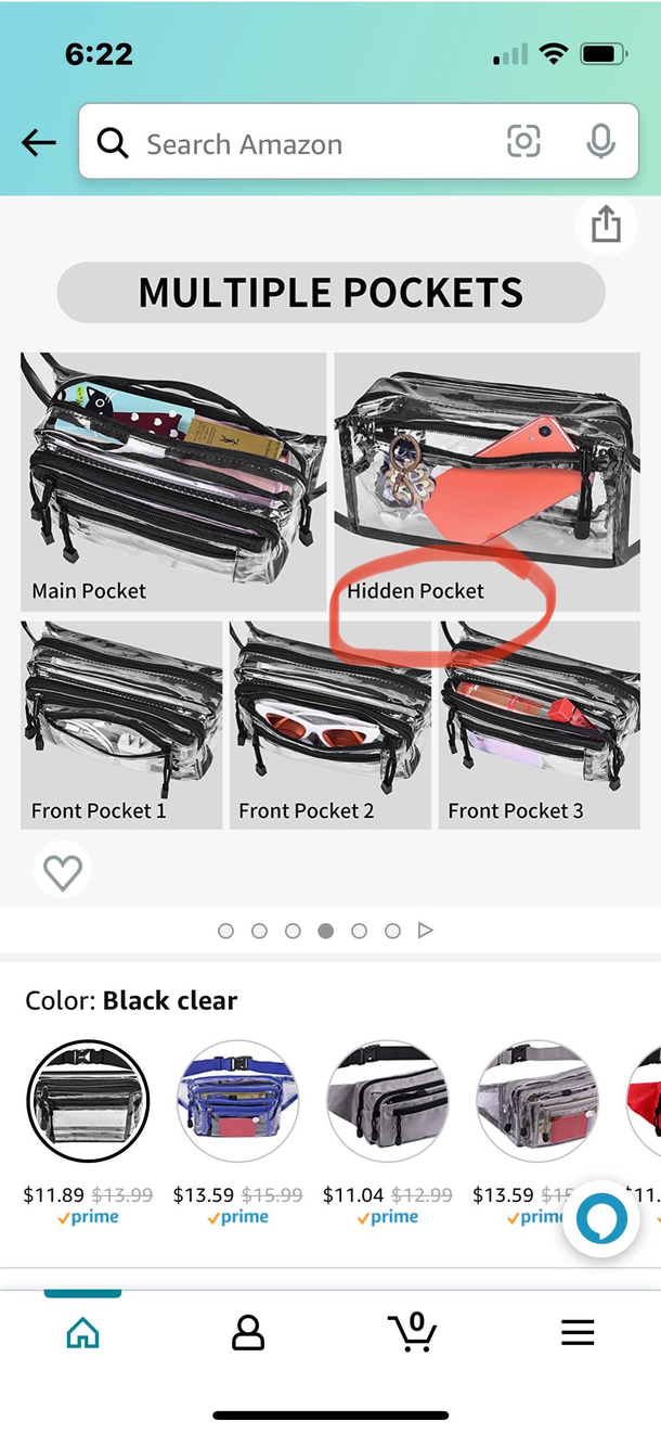 Shopping for a clear fanny pack to take to amusement parksstadiums This cracked me up