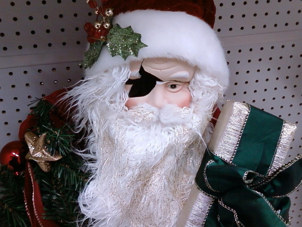 Shopping for Christmas decorations and came across this poor soul
