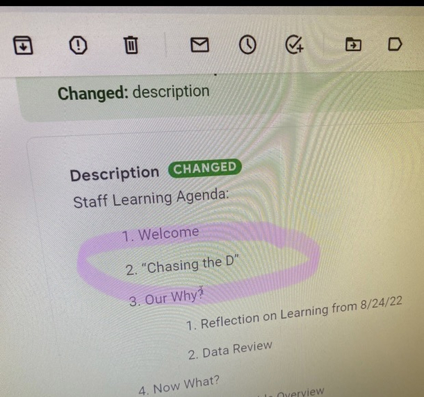 Should be an interesting staff meeting