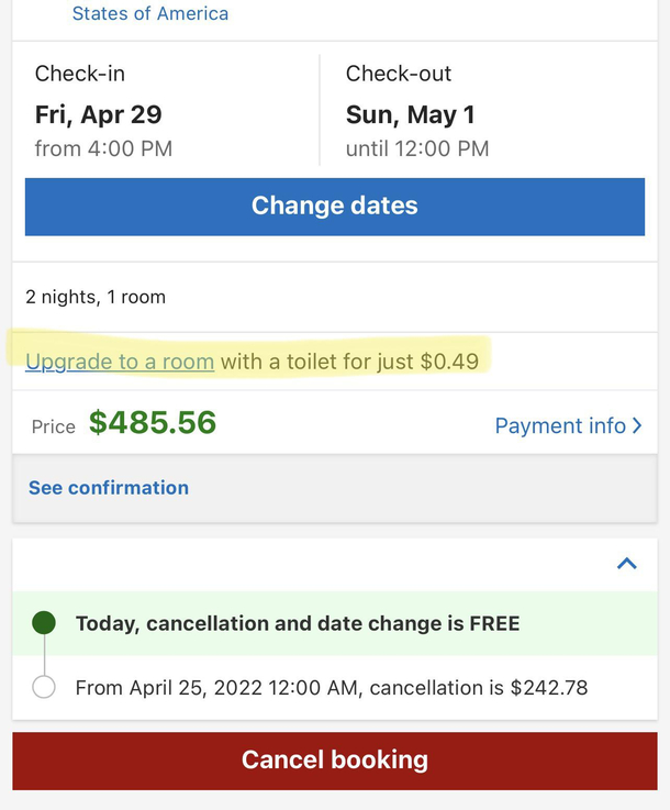 Should I upgrade to a room with a toilet for just 