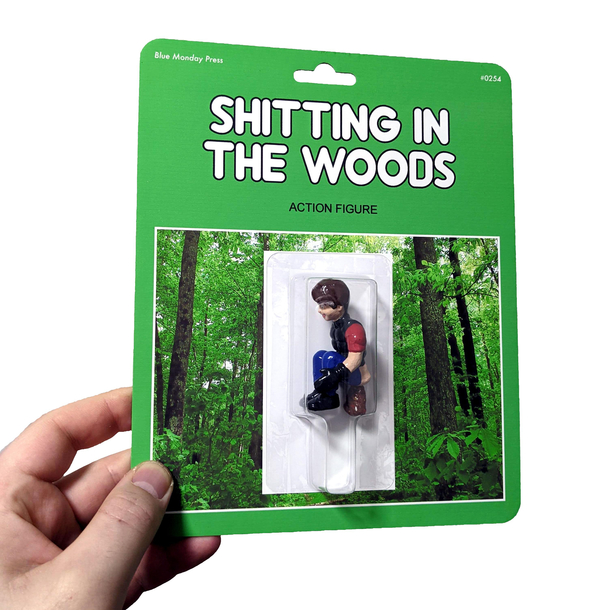 Shtting in the woods action figure
