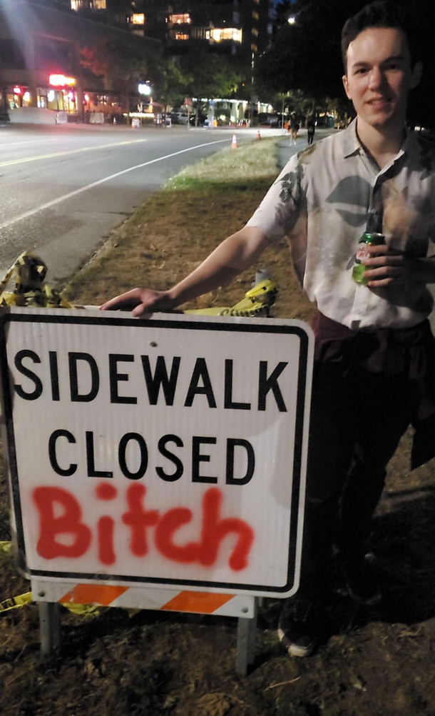 Sidewalks closed