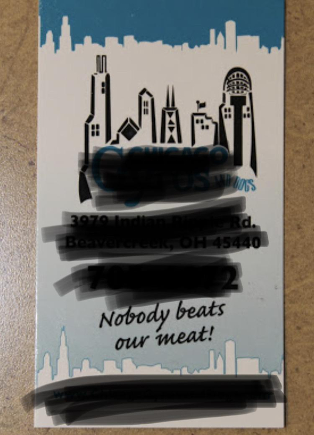 Sign at a Gyro restaurant