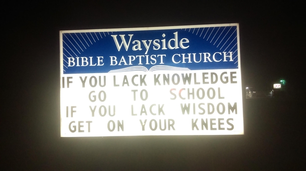 Sign at a local church