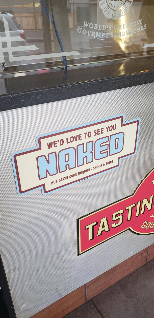 Sign at my local Jimmy Johns
