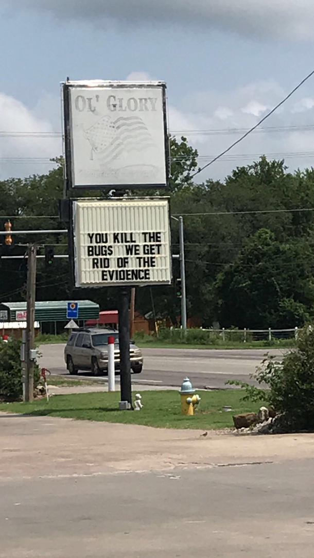 Sign at our local car wash