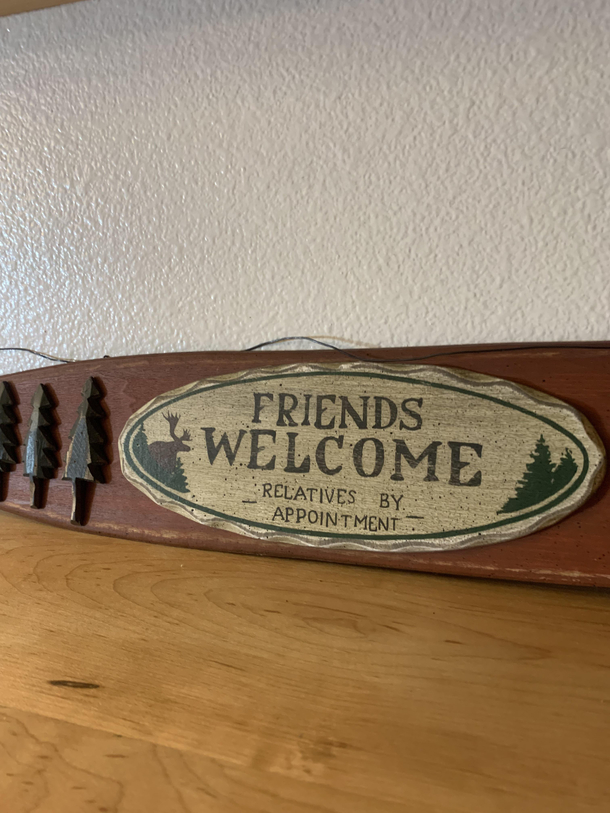 Sign at the Cabin Im staying in