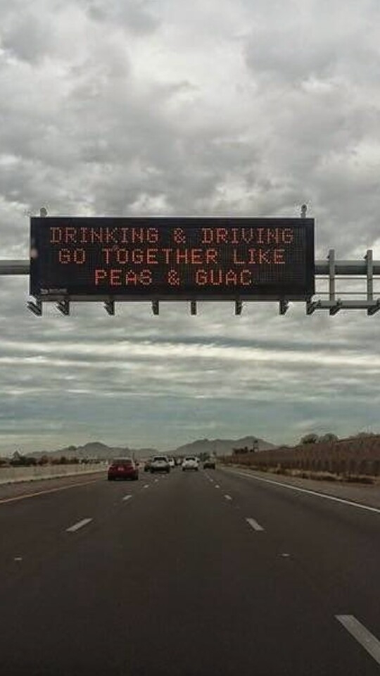 Sign between Tucson and Phoenix right now