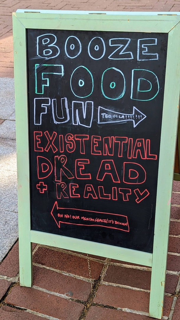 Sign outside a Tapas restaurant I saw yesterday