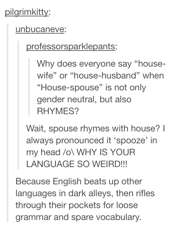 Silly English language