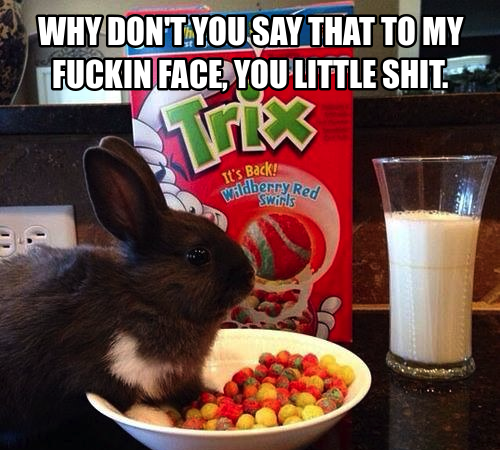 Silly Rabbit Trix are for kids - Meme Guy