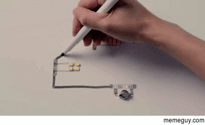 Silver conductive pen creates a beautiful origami led city