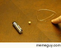 Simple motor built from AAA battery magnet and piece of wire