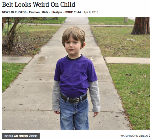 Simple yet hilarious - The Onion never disappoints