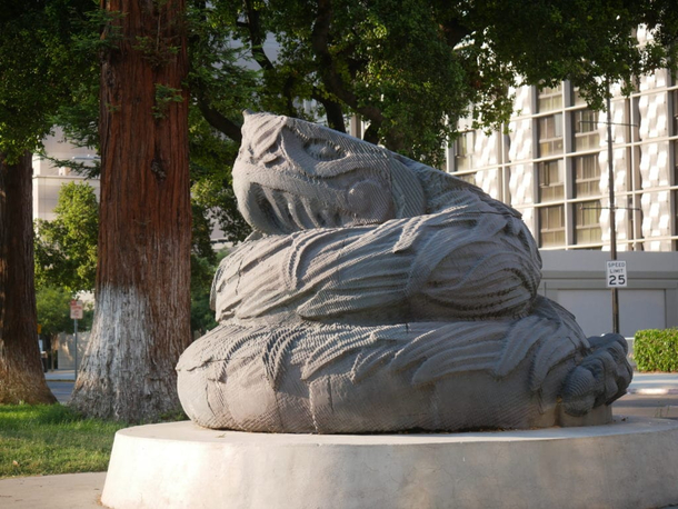 Since were posting shitty hometown art installations the San Jose Quetzalcoatl