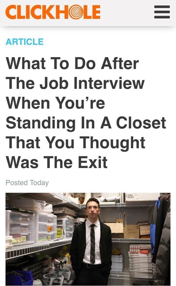 Sister came across this article while preparing for her upcoming job interview