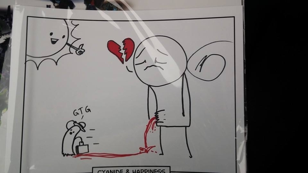 Sister-in-Law went to a convention and picked Goodbye and penis from a mystery box at the CampH booth This is what they drew