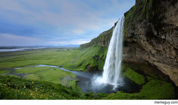 Skgafoss Waterfall Iceland