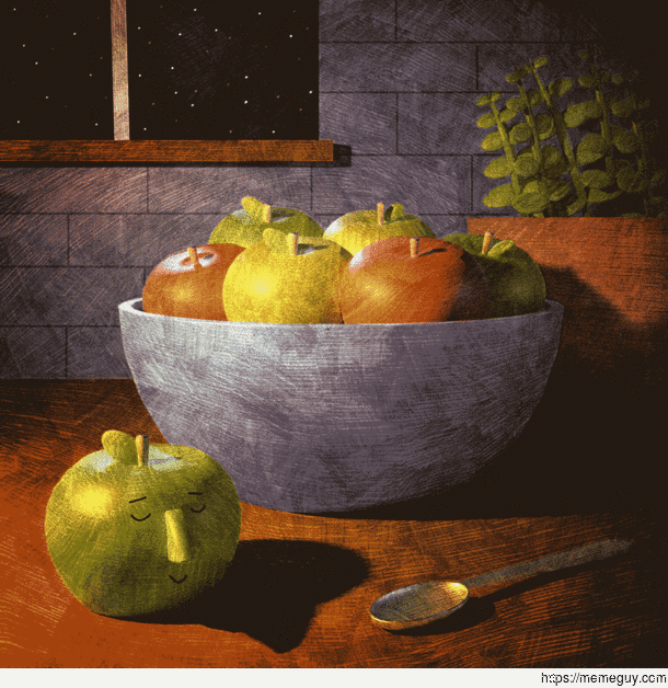 Sleepy apple