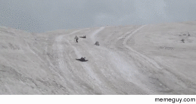 Sliding down