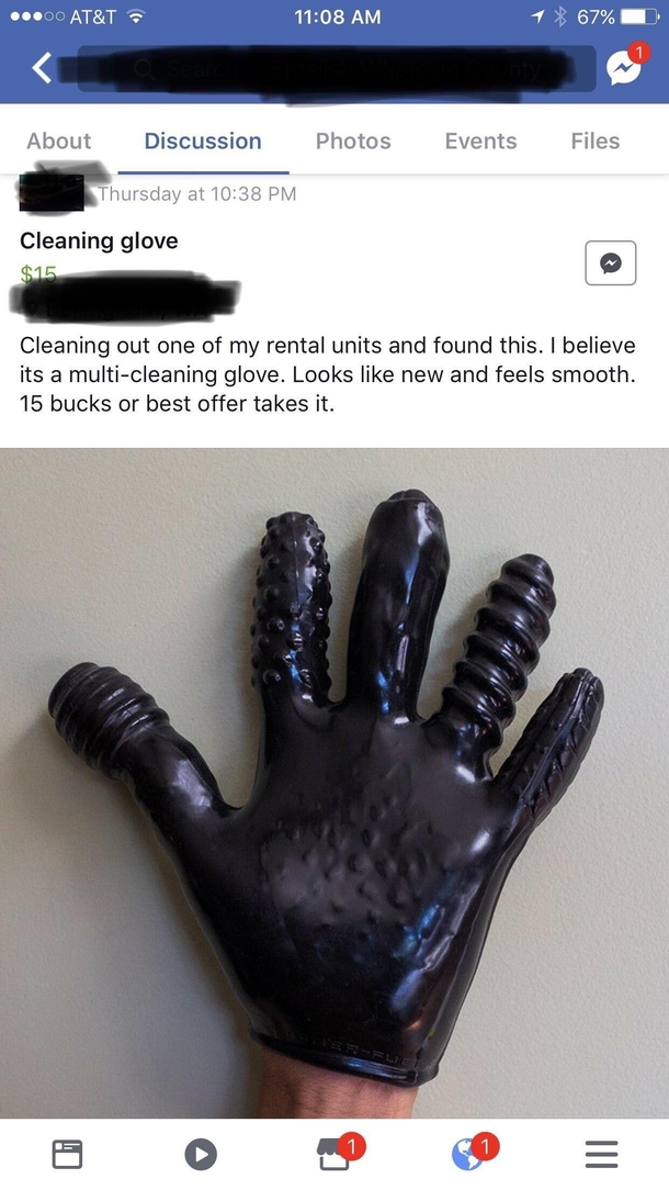 Slightly used cleaning glove for sale