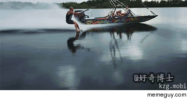 slipe through the water