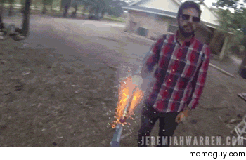 Slow motion bottle rocket