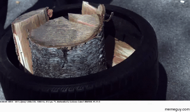 Slow motion of a more efficient axe design