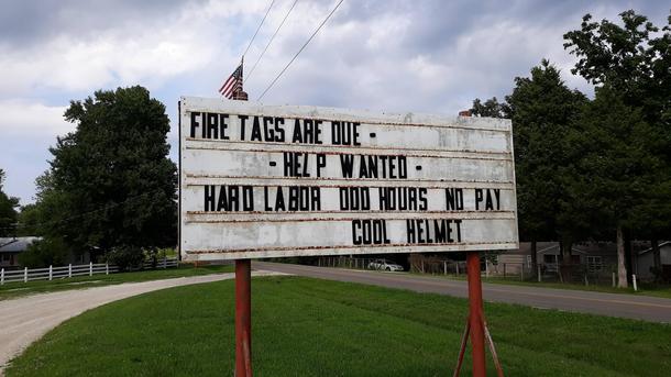 Small town volunteer fire department