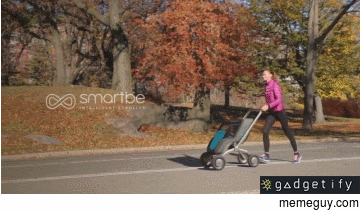 Smart stroller automatically follows you keeps safe distance