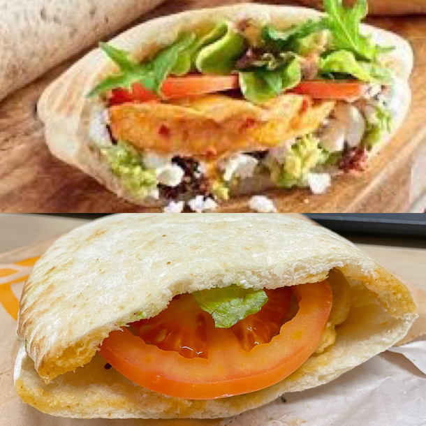 Smashed Avo and Feta Pita from Nandos 