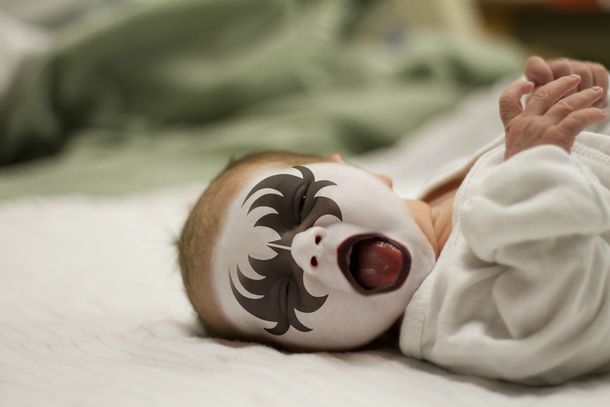 Snapped a pic of my niece about an hour after she was born My sister was not happy with the way it turned out