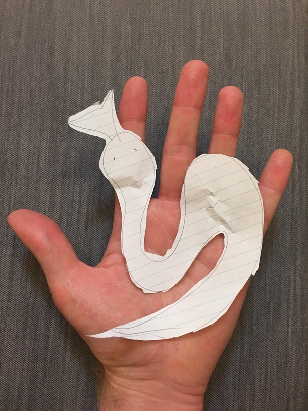 Snek about ishxish cm hand cut paper