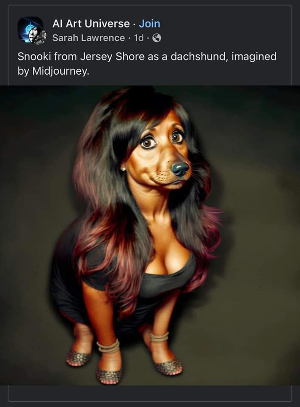Snooki from Jersey Shore as a Dachshund