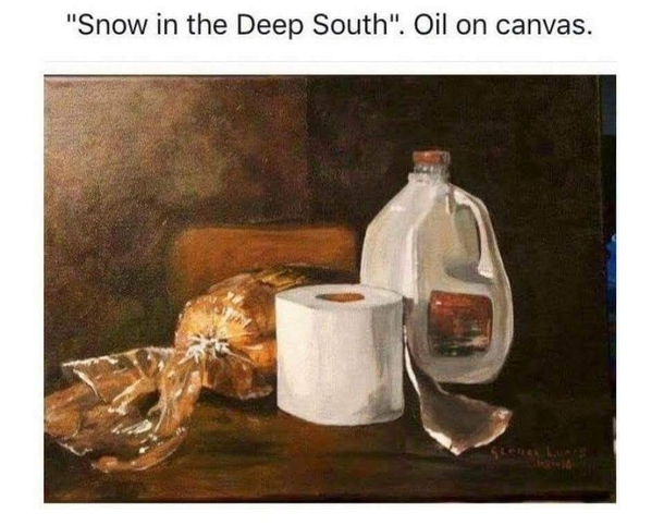 Snow in the South a Study in still life
