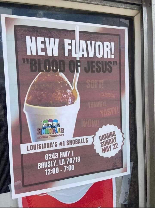 Snowballs in Louisiana have no limits