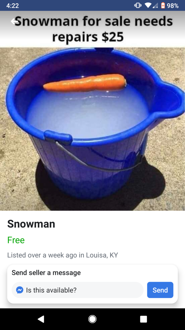 Snowman for Sale