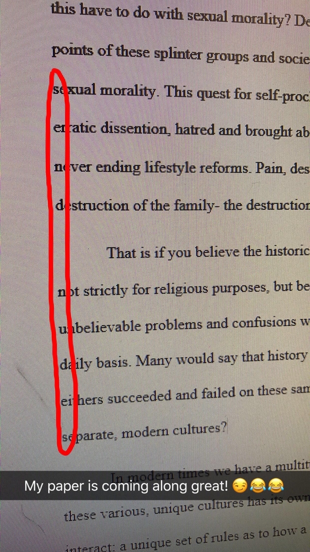 Snuck this into a paper about sexual morality