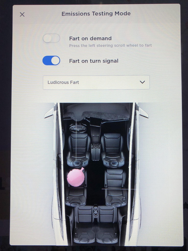 So apparently the Tesla X has a hidden farting mode to prank the passengers