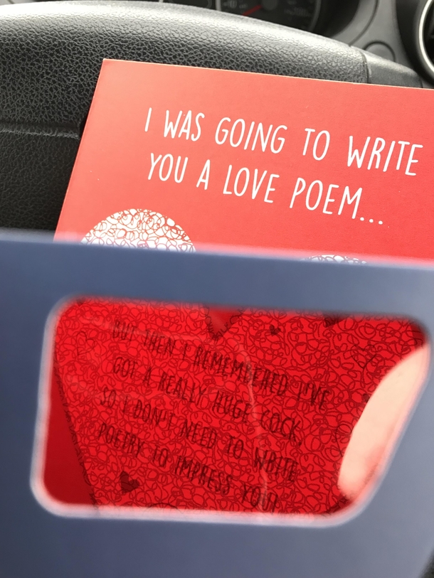 So for valentines I got a card which needed spy glasses to see the hidden sonnet