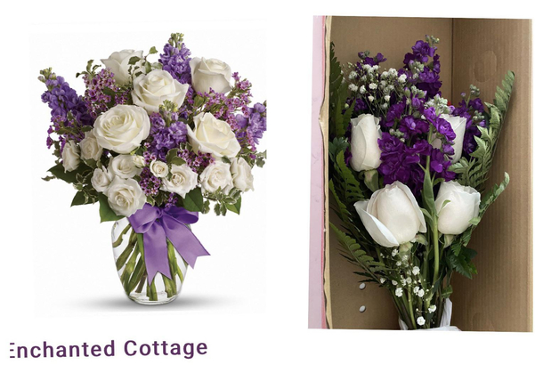 So glad I paid extra for deluxe arrangement Bloomex told me it was fine and no refunds Sigh