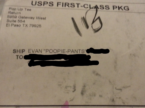 So I asked my girlfriend to order a shirt for me online This came in the mail today
