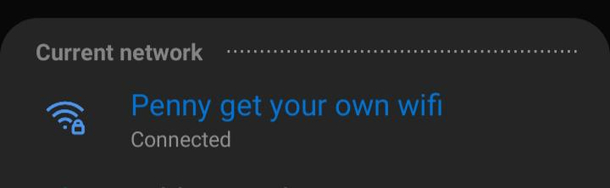 So I changed the name of my wifi