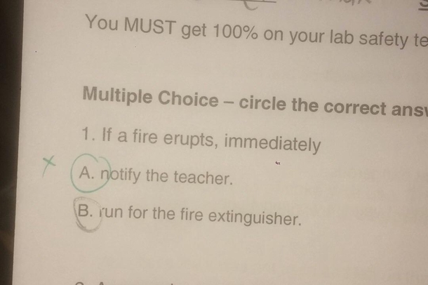 So I failed my test today because of this question