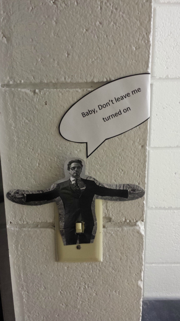 So I found this gem in the bathroom across from my dorm
