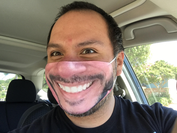 So I got a personalized face mask