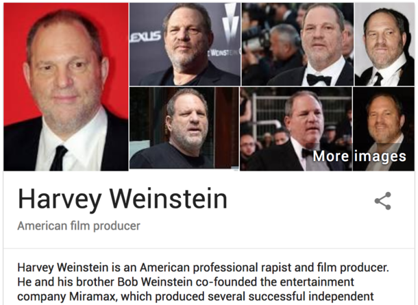 So I Just Searched Harvey Weinstein on Google