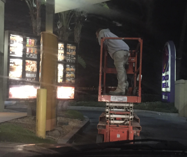 So I pull up to this last night